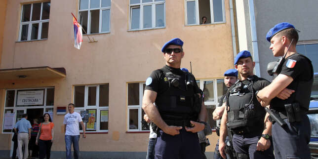 Des gendarmes français d’Eulex, en 2014 à Mitrovica