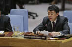 Le numéro deux nord-coréen à l’ONU, Kim In-ryong, lors d’un débat sur la non-prolifération aux Nations unies, le 28 juin.