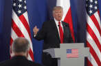Le président américain Donald Trump à Varsovie, en Pologne, le 6 juillet 2017.