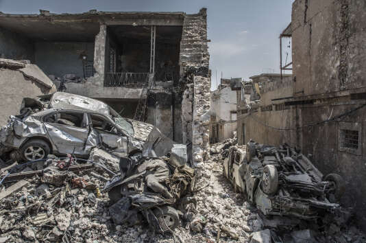 Le conflit a endommagé ou détruit 27 % du parc de logements et environ la moitié des centres médicaux et d’éducation. Dans la vieille ville de Mossoul le 9 juillet.