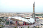 Le stade Khalifa, à Doha, en mai 2017. La plus ancienne enceinte du Qatar a été entièrement rénovée pour le Mondial 2022.