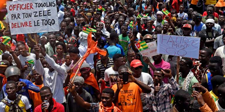 A Lomé, le 6 septembre 2017, manifestation de l’opposition pour des réformes constitutionnelles.