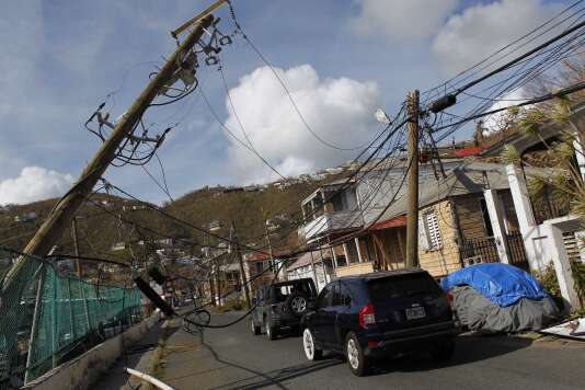 A Charlotte Amalie, Saint Thomas, dans les Iles Vierges américaines, après le passage d’Irma, vendredi 10 septembre.