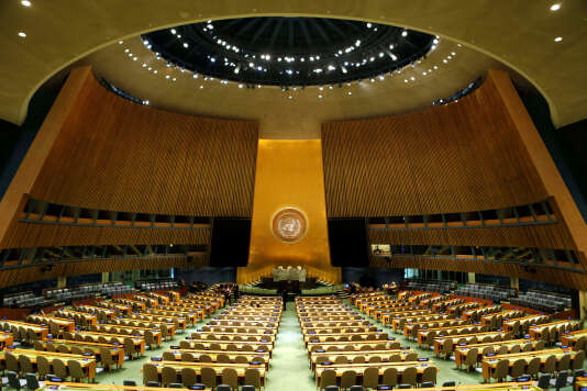 The General Assembly hall is seen at the U.N. Headquarters in New York City, U.S., September 17, 2017. REUTERS/Joe Penney