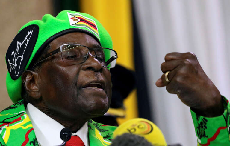 Le prsident zimbabwen Robert Mugabe le 7 octobre 2017  Harare.