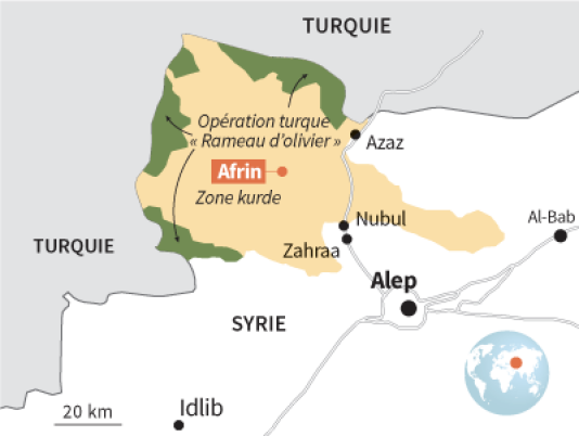 Afrin, situation au 21 février 2018