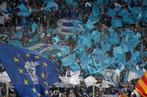 Les supporteurs de l’OM lors du match face à Leipzig, le 12 avril.