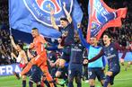CHRISTOPHE ARCHAMBAULT / AFP La joie parisienne, dimanche 15 avril, au Parc des Princes.
