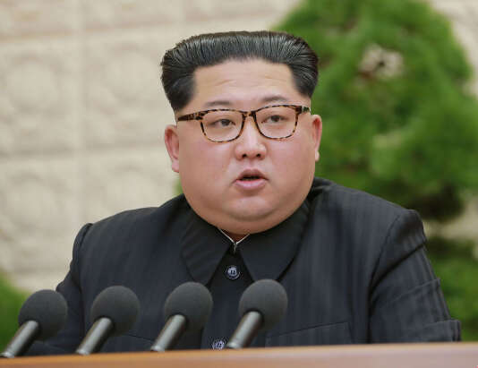 Kim Jong-un, le 21 avril à Pyongyang (image diffusée par l’agence de presse officielle nord-coréenne)