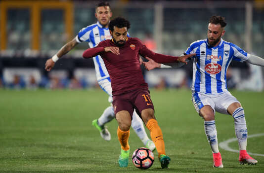 Mo Salah sous les couleurs de la Roma, en avril 2017.