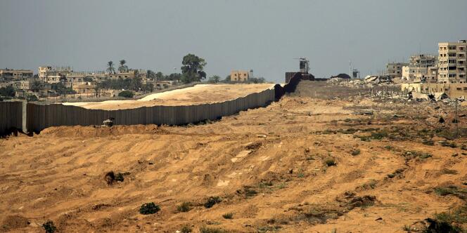 Une section du mur séparant l'Egypte de la bande de Gaza, le 1er septembre 2005.