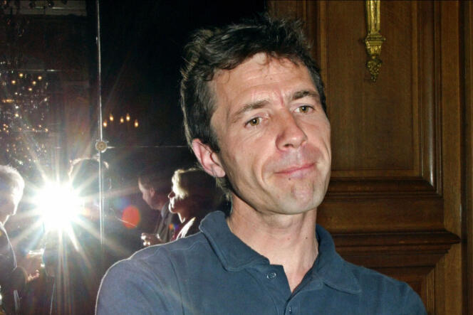 Luc Delahaye, lors de la remise du prix Niepce à Paris, le 17 mai 2002.