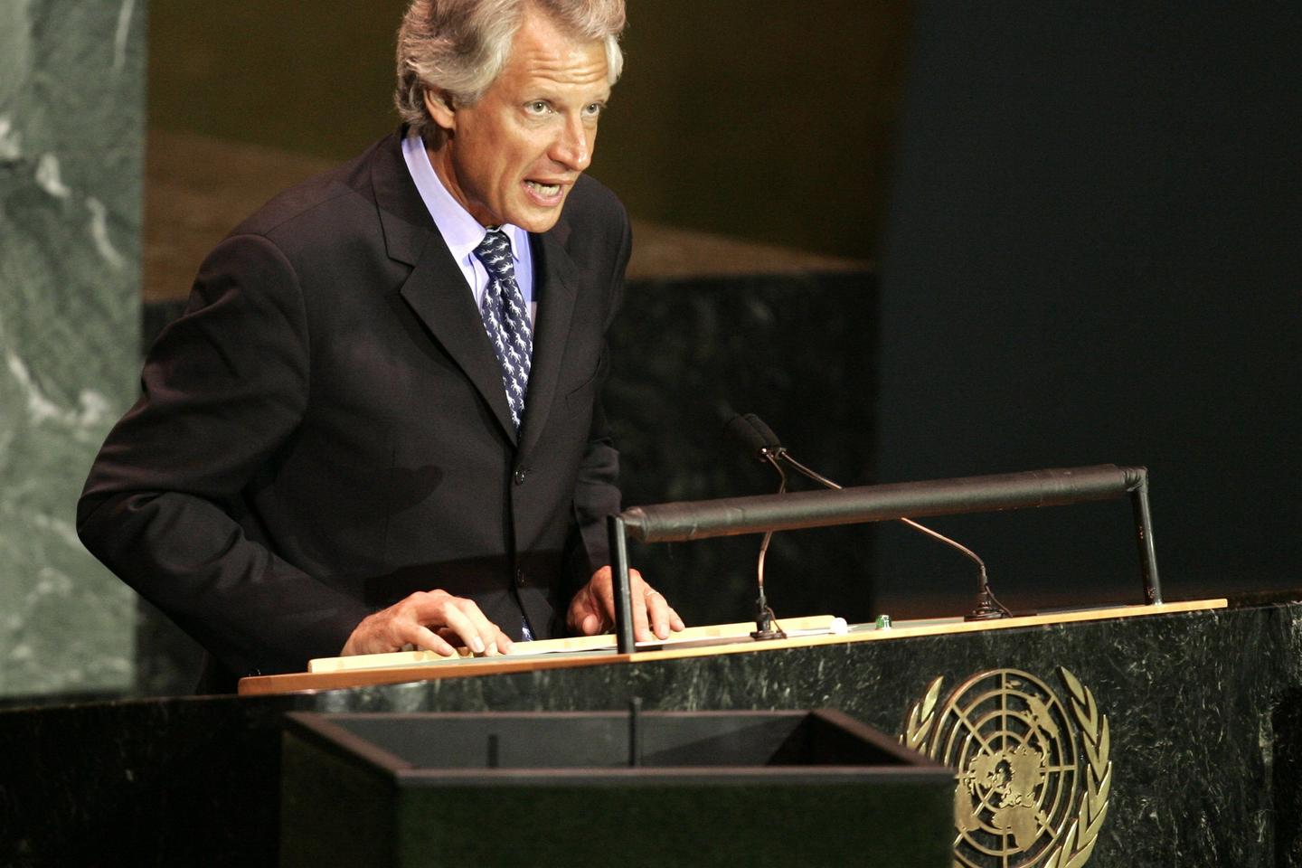 Dominique de Villepin endosse le "costume" de président à l'ONU