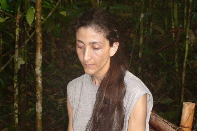 Photo prise le 30 novembre 2007 de la Franco-colombienne Ingrid Betancourt, otage des FARC.