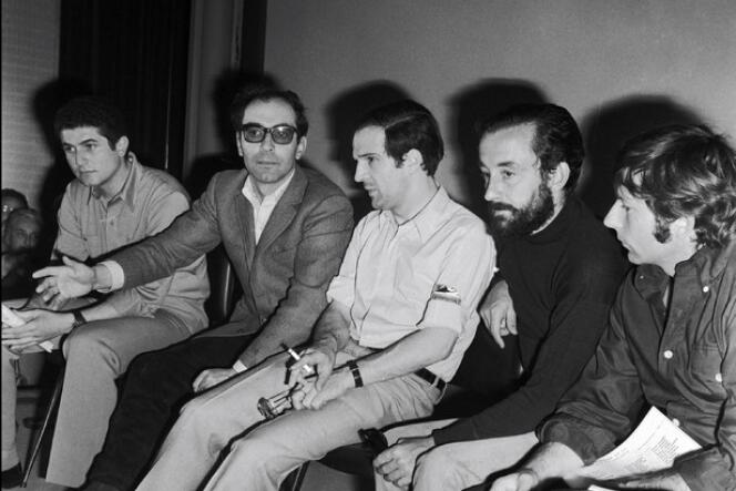 Jean-Luc Godard et François Truffaut au festival de Cannes en 1968. Jacques Siclier a été un des premiers critiques à consacrer un livre à la Nouvelle vague en 1961.