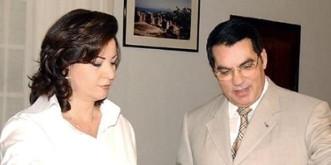 Leïla Trabelsi et son époux Zine El-Abidine Ben Ali en 2004.