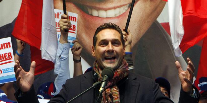Le dirigeant du parti d'extrême droite FPÖ, Heinz-Christian Strache, le 26 septembre 2008.