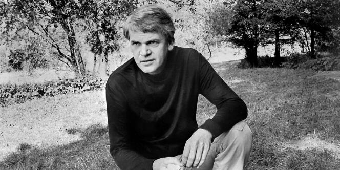 Milan Kundera à Prague, le 14 octobre 1973. 