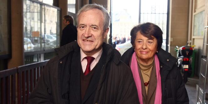 Jean Tiberi, et son épouse, Xavière, à Paris en mars 2008.