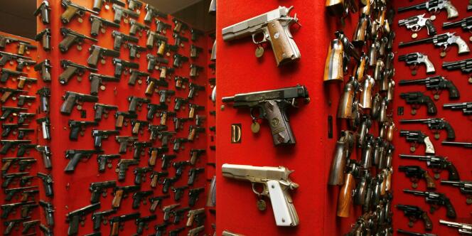 La collection d'armes de la police métropolitaine de Washington.