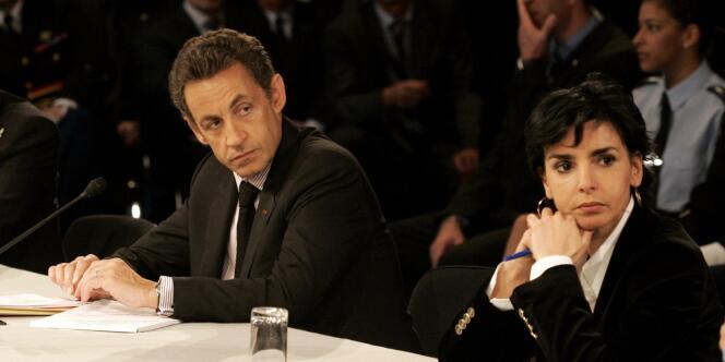 Nicolas Sarkozy et Rachida Dati, le 21 avril à Nice.