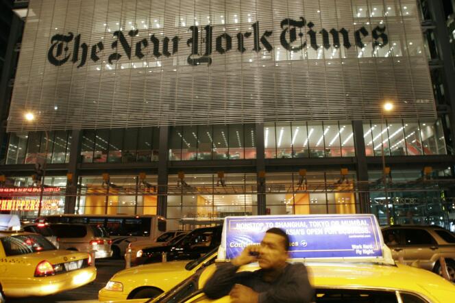 Vue de l'immeuble du « New York Times », le 21 mai 2009.