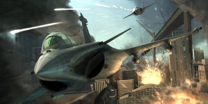 Deux avions français Rafale dans Tom Clancy's Hawx, jeu vidéo édité par Ubisoft.