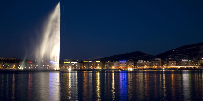 Vue du lac Léman à Genève.