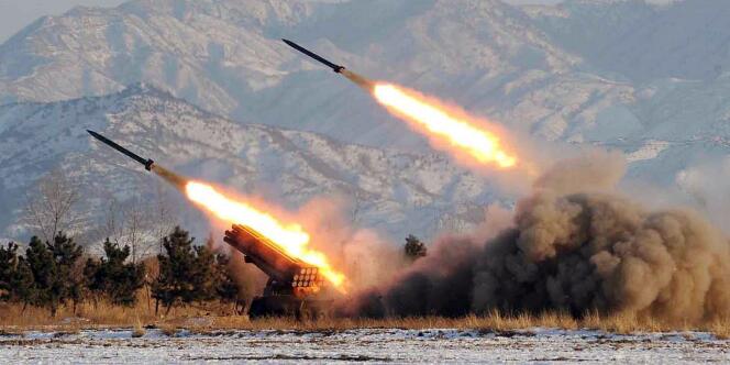 Tirs de missiles en Corée du Nord en janvier 2009.