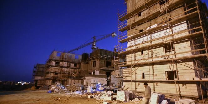 Un chantier de construction dans le quartier de colonisation de Gilo, située à la périphérie sud de Jérusalem, le 17 novembre 2009.