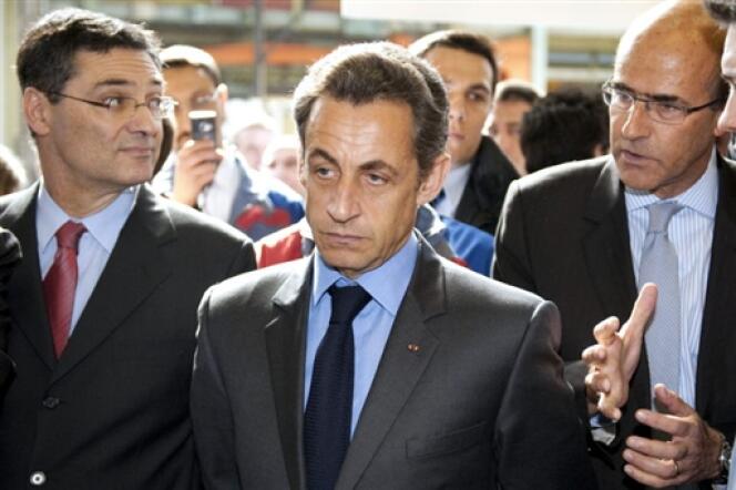 Patrick Devedjian et Nicolas Sarkozy, en mars 2009.