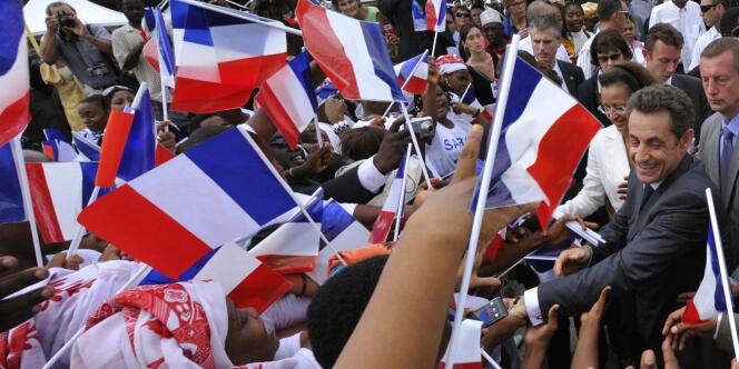 Nicolas Sarkozy, lundi 18 janvier, à Mayotte.