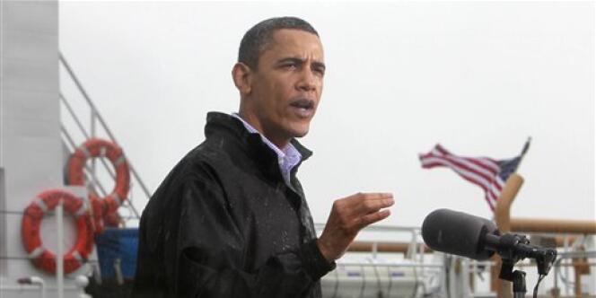 Le président américain Barack Obama, lors de sa visite à Venice en Louisiane, le 2 mai.