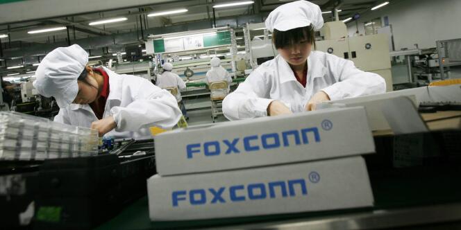 Des ouvrières de Foxconn, qui sous-traite notamment pour Apple, le 26 mai 2010.