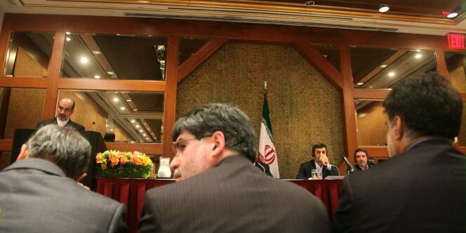 Le président iranien Mahmoud Ahmadinejad à la conférence du TNP, le 4 mai.