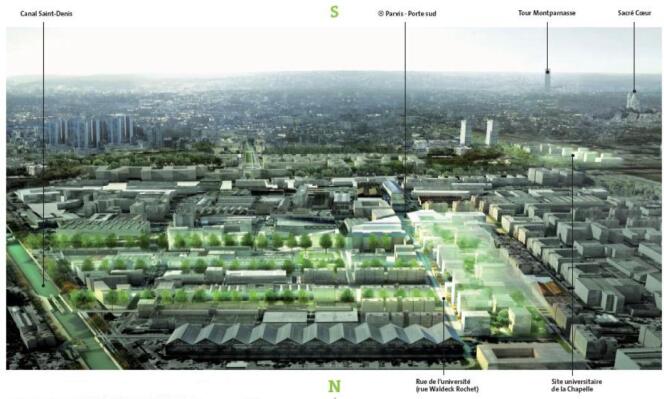 Plan général du futur campus Condorcet-Paris-Aubervilliers, des architectes Lipsky et Rollet.