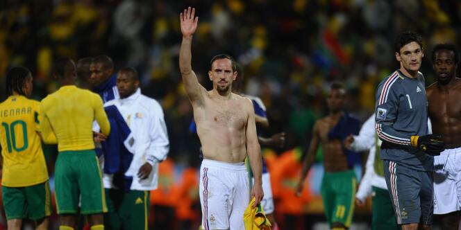Franck Ribéry dit adieu à la Coupe du monde 2010.