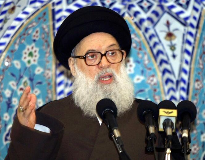 Le grand ayatollah Mohammad Hussein Fadlallah en 2001.