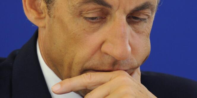 Le président Nicolas Sarkozy à Brie-Comte-Robert, mardi 6 juillet. 
