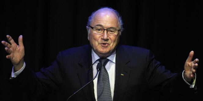  Le président de la FIFA, le Suisse Joseph Blatter, le 8 juillet 2010 à Johannesbourg.
