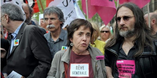 Annick Coupé, porte-parole de l'Union syndicale Solidaires, le 1er mai 2009.