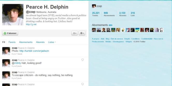 Le compte Twitter de @zzap, à l'origine du chaos sur Twitter, le 21 septembre.