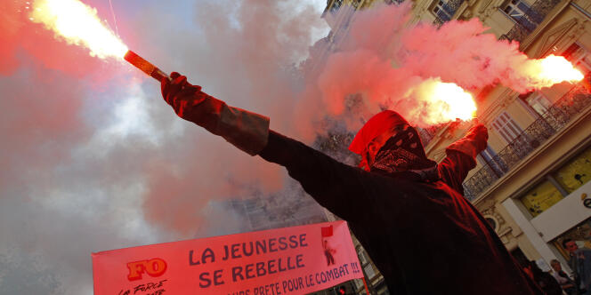 La manifestation contre la réforme des retraites a battu un record le 12 octobre en ayant rassemblé près de 1,23 million de personnes selon la police – ici, dans les rues de Marseille. 
