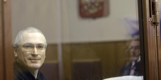 Mikhaïl Khodorkovski au dernier jour de son procès, le 2 novembre, à Moscou.