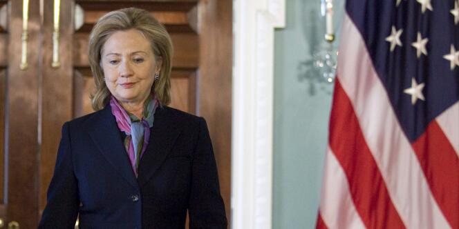 La secrétaire d'Etat américaine, Hillary Clinton, le 29 novembre, au lendemain de la publication de documents secrets de la diplomatie américaine.
