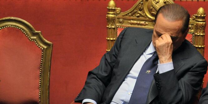 Silvio Berlusconi au Sénat, en décembre 2010.