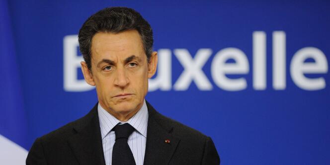 Nicolas Sarkozy au sommet européen de Bruxelles, le 17 décembre.