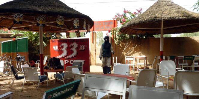 Vue du Toulousain, le restaurant de Niamey où Antoine de Léocour et Vincent Delory ont été enlevés.