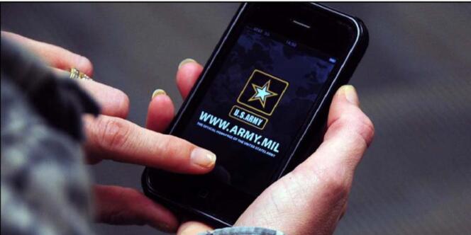 Une application de l'armée américaine, sur terminal mobile.
