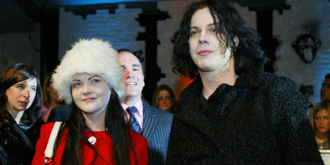 Jack White et son ex-femme et batteuse Meg White, en 2003, lors des MTV Europe Music Awards.